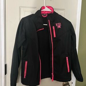 Nike Black Jacket with Pink Highlights